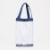 Cosmetic bag on the button, the color is blue