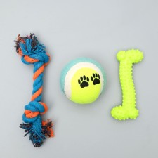 A set of dog toys, 3 pcs, a mix of flowers