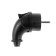 Corner fork, 16 A, 220 V, IP44, with salary, rubber, black