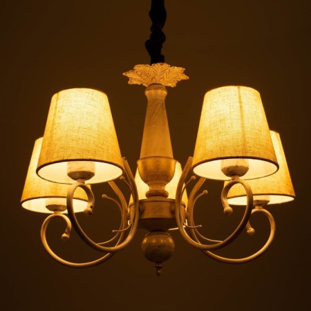 Svetlana chandelier 5x60W E14 white 54x54x42cm SVK-3
