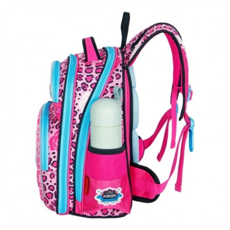 Frame backpack 35 x 28 x 15 cm, Across 178, filling: bag, pencil case, pink ACR22-178-5-2