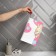Cosmetic bag with zip-gl, transparent/pink color