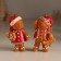 Souvenir Polystone Suspension "Ginger Snowman in the New Year's outfit" MIX 5.5x4x8.5 cm
