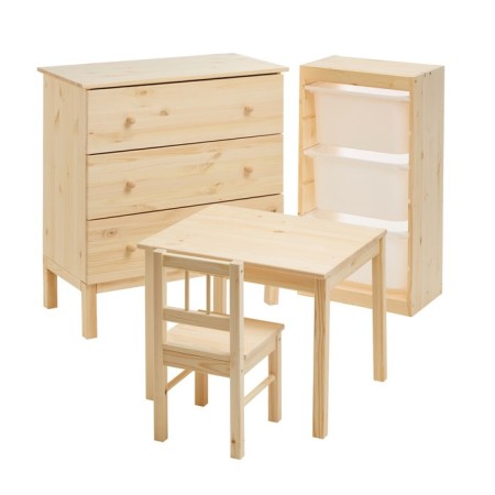 Table and chair set of svala, a massif pine-11
