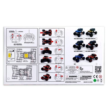 Radio-controlled car "Jeep-Akobat", 4WD all-wheel drive, movement in all directions, red color-6