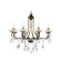 Crystal chandelier with Ambrella Light, Classic, Tr4953, 8HE14, Black Color, Gold