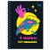 Note book A6, 80 sheets in a cage on a rowing "Neon delight", a solid cover, matte lamination, selective varnish, mix