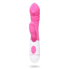 Vibrator with a clitoral stimulant, 30 modes, 19.3 x5.5 cm, pink