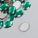 Decor for creativity Plastic "Rhil of oval. Dark green" set of 150 pcs 1x1.4 cm
