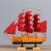 Souvenir small "Dacia" souvenir ship, light wood, red sails, 5 × 23 × 22 cm