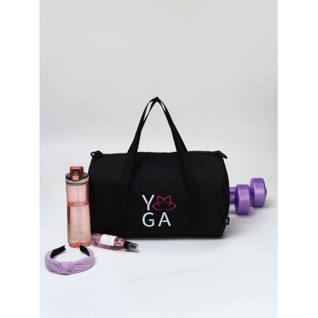 Female sports bag, textura, small size, black color-8