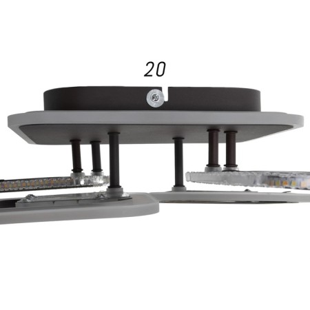 Chandelier with PDU 1145/4CF LED 108W 3000-6000k+Basher Coffee base 78x50x9 cm Bayerlux 52507-6