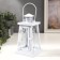 Climber metal, glass for 1 candle "Lantern" white 21x11x11 cm