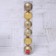 Set of balls plastic D-10 cm, 6 pcs "Amal" gold
