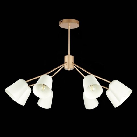 Ceiling EVOLUCE lamp. Sle155902-08. Mario. 8x40 watts, E14, 79x79x54 cm, golden color-3