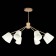 Ceiling EVOLUCE lamp. Sle155902-08. Mario. 8x40 watts, E14, 79x79x54 cm, golden color