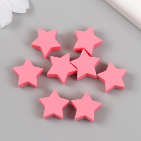 Busina silicone "Asterisk" pink d = 1.4 cm-1