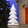 LED figure "Christmas tree" 22 × 40 × 12 cm, phlock, AAX2 batteries (not in the kit), a glow of warm white