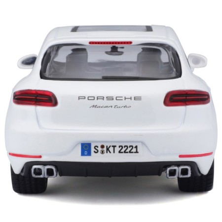 BBURAGO Porsche Macan, Die-Cast, 1:24, opening doors, white color-6