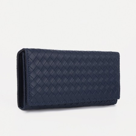 Women's wallet on magnet, blue color