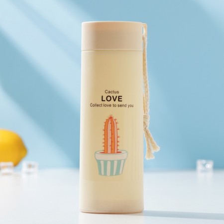 Water bottle "Cactus", 420 ml, h = 19.5 cm, color and pattern mix