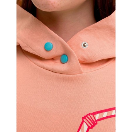Sweatshirt for girls, height 116 cm, peach color-3