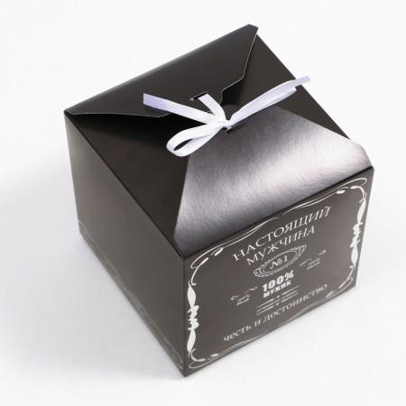 Folding box "100% man", 14 x 14 x 14 cm-1