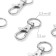 Metal carbine, 40 × 18 mm / 12 × 2.3 mm, 10 pcs, silver color