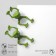 Earrings "Frog", green color