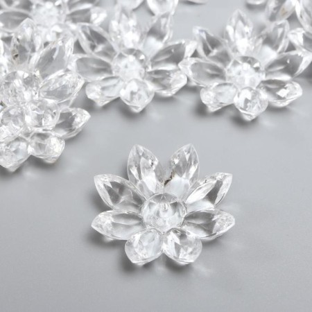 Decor for creativity Plastic "CRISTAL" set 10 pcs 3.3x3.3x0.8 cm