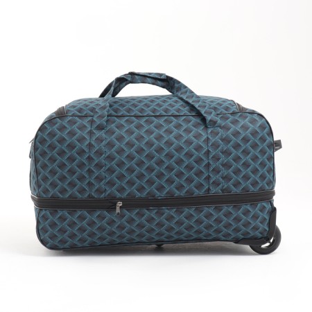 Road bag on wheels, lightning department with an increase, outer pocket, long belt, burgundy color-2