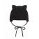 A cap on ties with ears Children's Amarobaby Pure Love Kitten, lining, size 40-42 cm, black color