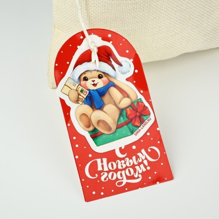 Gift bag "Happy New Year", bunny, 20 x 30 cm, new year-3