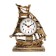 Clock - desktop clipper, discrete move, dial d -7.5 cm, 17 x 21.5 cm