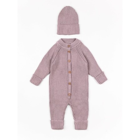 Knitted Knot Killed with a cap Amarobaby Pure Love Tot, height 62 cm, color powder-22