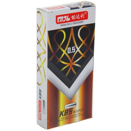 Gel pen 0.5 mm, black, case with a pattern, needle -to -write writing node-1