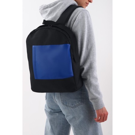 School backpack on lightning, black/blue color-8
