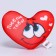 Antistress pillow "I love you", heart 30x25 cm