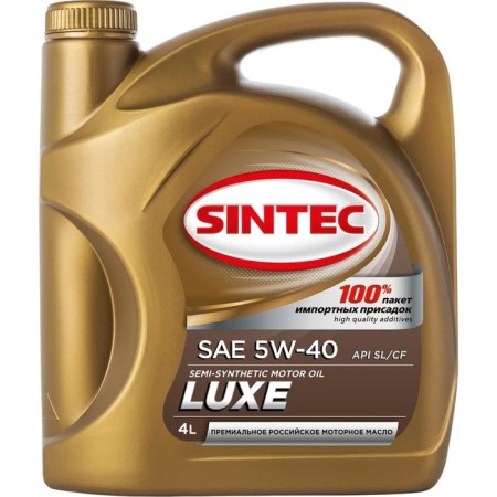 Sintec Lux 5W-40 motor oil, n/synthetic, 801933, 4 liters
