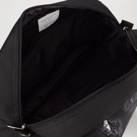 Sportivnaya bag with lightning with lining, external pocket, black color-2