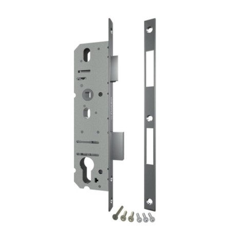 The case of a narrow-profile lock with a latch 4916-40/92 CP, color chromium