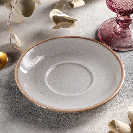 A saucer for a teaspoon Dark Grey, D = 16 cm, dark gray color-2