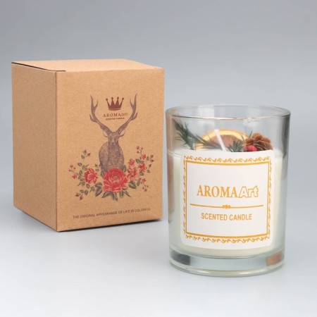 Aromatic candle "AROMA Art", porage samba, round, 8x10.5 cm-2