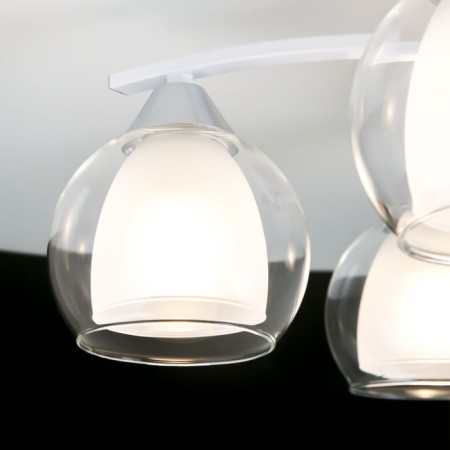 Ceiling chandelier Citilux "Christie" CL152150, 54x54x19 cm, 5x75W, E27, white color-7