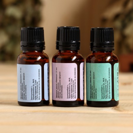 A set of essential oils 3 pcs "lavender, eucalyptus, mint" 15 ml-2