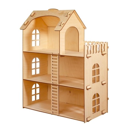 Birch plywood house "Fun" without furniture-6