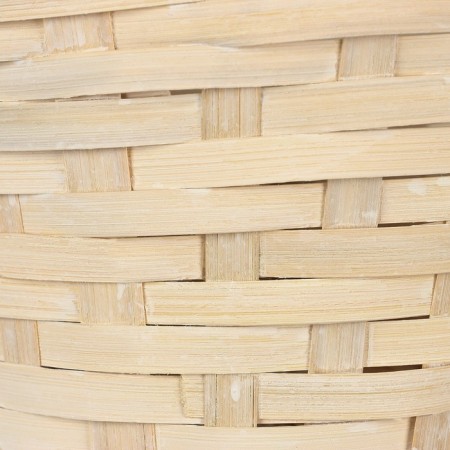 Wicker basket, D19 x 9.5 x 32 cm, white, bamboo-4