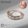 Ring "Jewelry" squares, white color in gold, dimensionless
