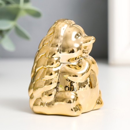 Souvenir Ceramics "Hedgehog" Gold 5x4.5x6.7 cm-2