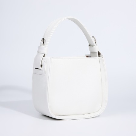 Women's bag on the zipper Textura, small size, white color-2